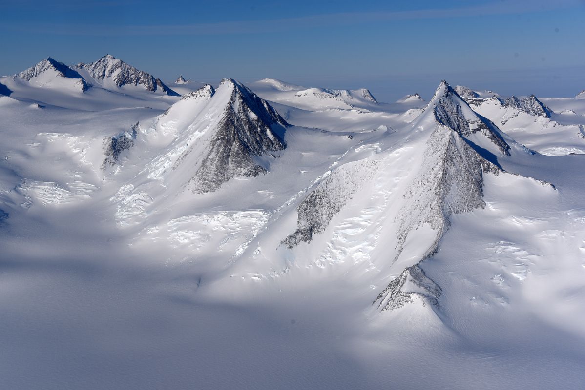 05A Mount Mullen, Wilson Peak And Lishness Peak From Airplane Flying From Union Glacier Camp To Mount Vinson Base Camp